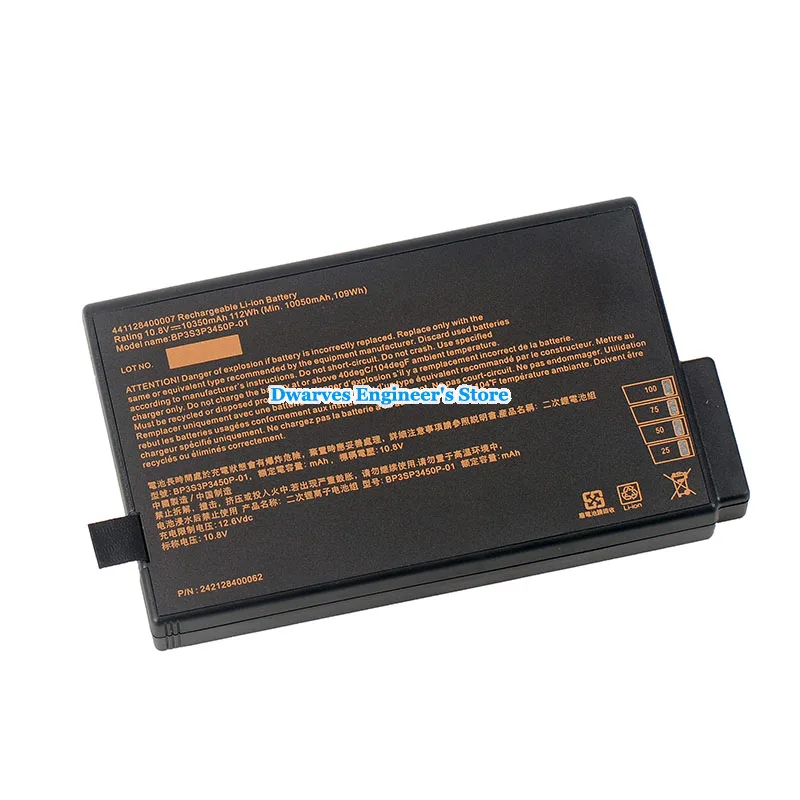 High-Capacity Genuine 10.8V 10350mAh 112Wh Battery BP3S3P3450P-01 441128400007 For Getac V100 Rechargeable Battery Packs