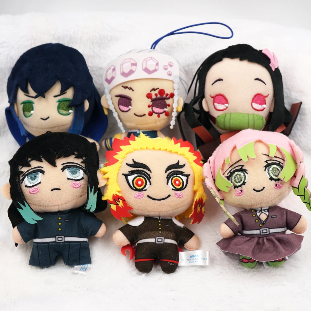 Demon Slayer: Kimetsu no Yaiba Anime Kamado Nezuko Rengoku Kyoujurou Tokitou Muichirou Uzui Tengen Plush Keychain Toys Gift