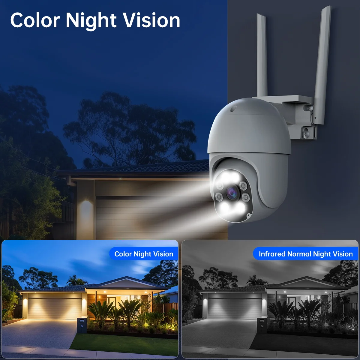 JOOAN 5MP 3MP Wifi IP Camera Outdoor Wired Security Surveillance Camera 5X Digital Zoom Auto Tracking Night Color CCTV Camera