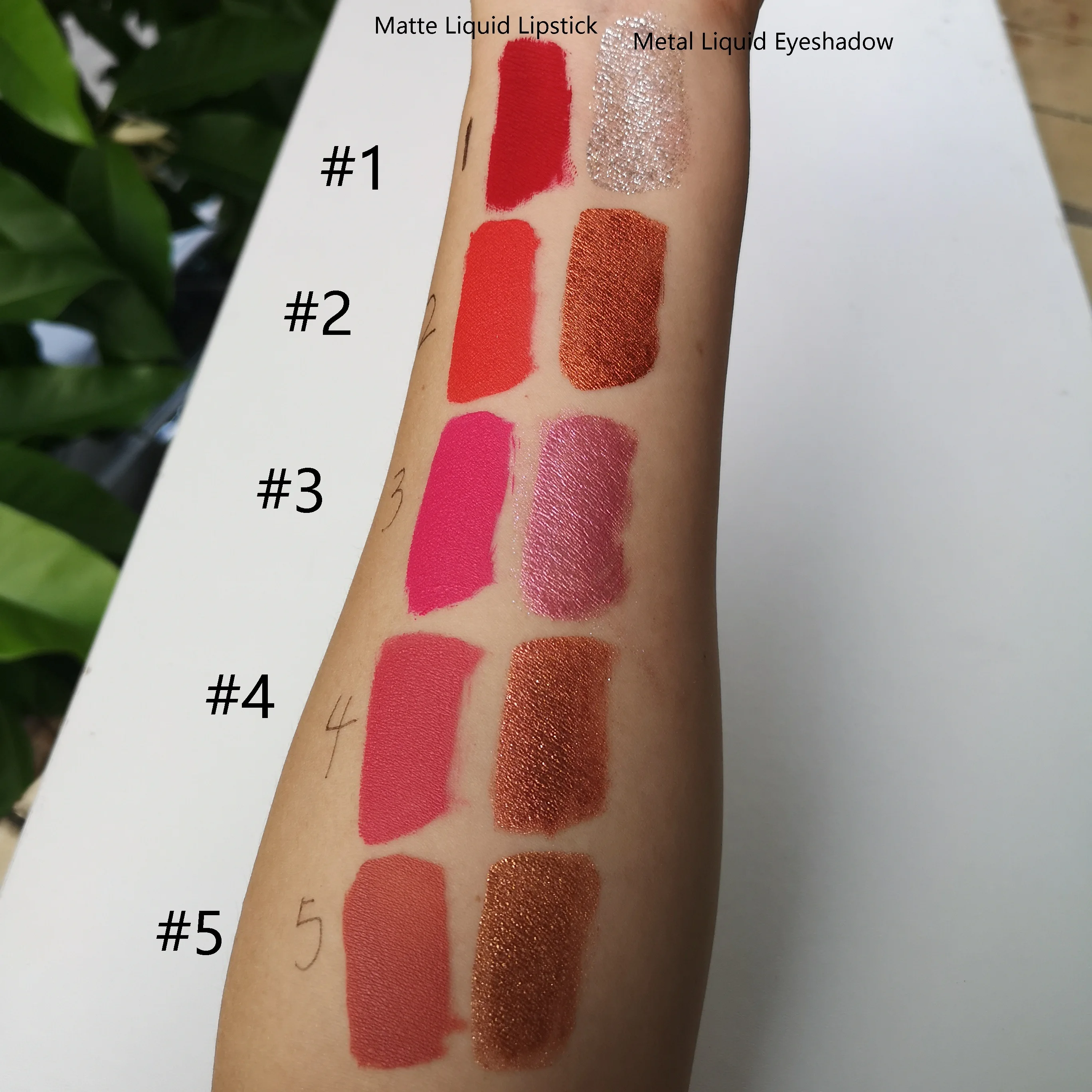 Double Head Matte Lipstick, de longa duração, impermeável, perolado, metálico, sombra, matiz de maquiagem, sem logotipo, Lip Gloss, 2 em 1