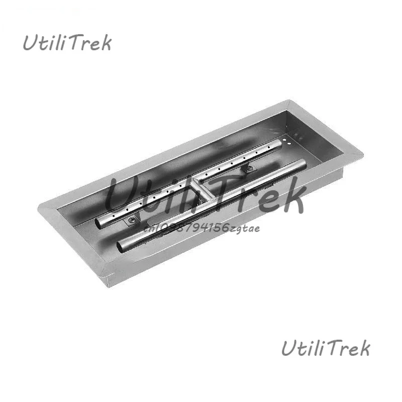 

Drop-in Fire Pit Pan Burner Square Natural Gas Popane Gas Stainless Steel for Outdoor Camping Barbecue Backyard Grill