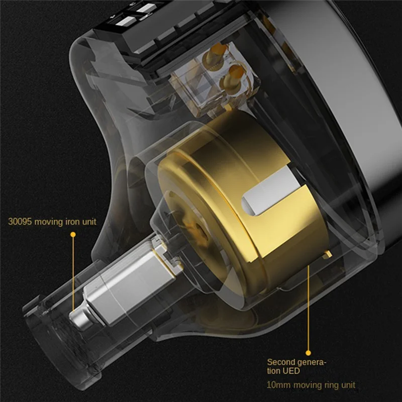 T35C  Krila New In-Ear HIFI Headphones Electrostatic Hybrid Technology Wired Headphones Adjustable Headphones Live Headphones