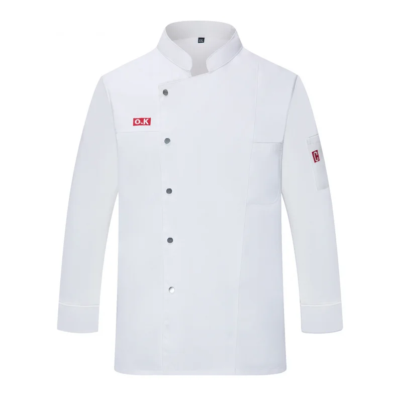 Tuta da cuoco di fascia alta Manica lunga Autunno e inverno Uniforme da cuoco dell'hotel Catering Abbigliamento da lavoro Abbigliamento da cucina per mensa da donna Resta