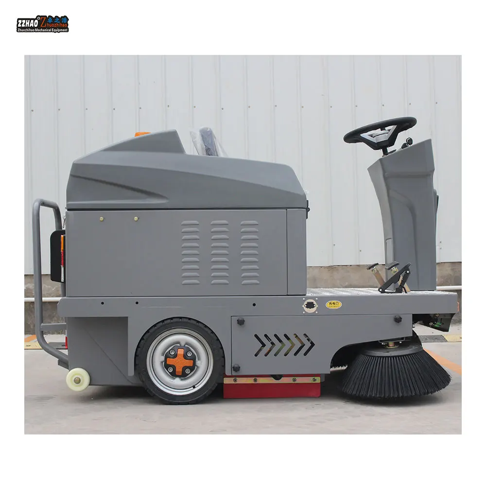 Mesin Pembersih Jalan Otomatis 1400mm, Mesin Penyapu Jalan Listrik untuk Dikendarai