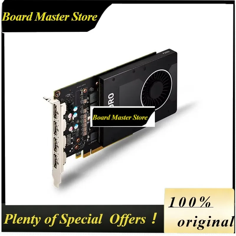 SmCpNVIDIA Quadro P2200 5GB GDDR5X 160bit Graphics Card Support PCI-E 3.0 DP For Desktop PC Computer GPU
