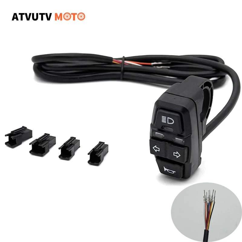 22mm bicicleta elétrica scooter ebike farol lâmpada interruptores de chifre para motocicleta botão turn signal light bicicleta elétrica citycoco