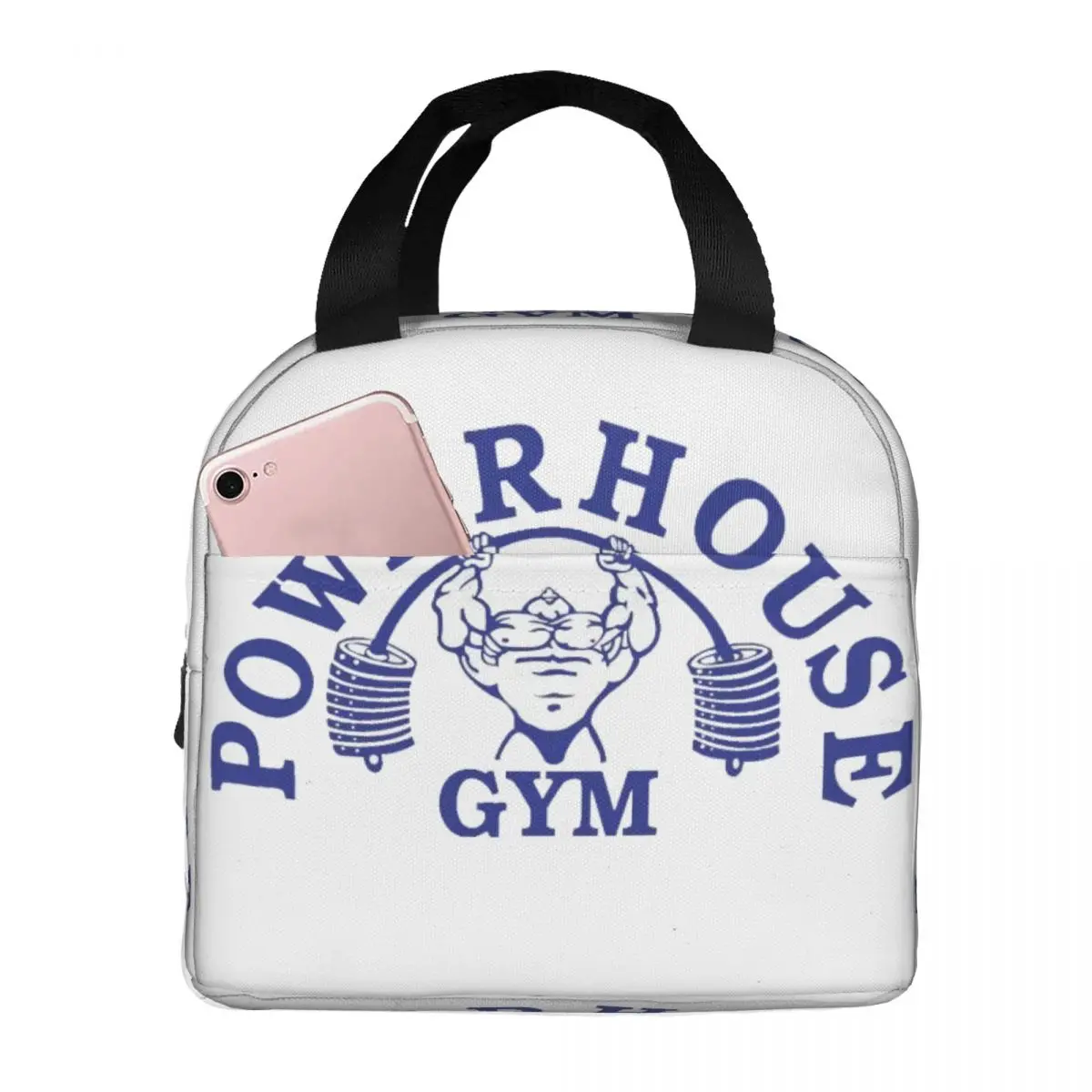 Powerhouse Gym Logo Lunch Bag Women Thermal Cooler Insulated Lunch Box for Office