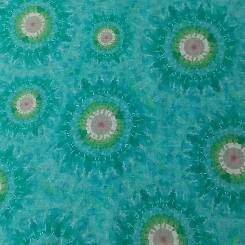 LYG high quality natural 100% pure ramie cloth printed dress robe fabric cheongsam women's summer thin DIY hand sewing wholesale