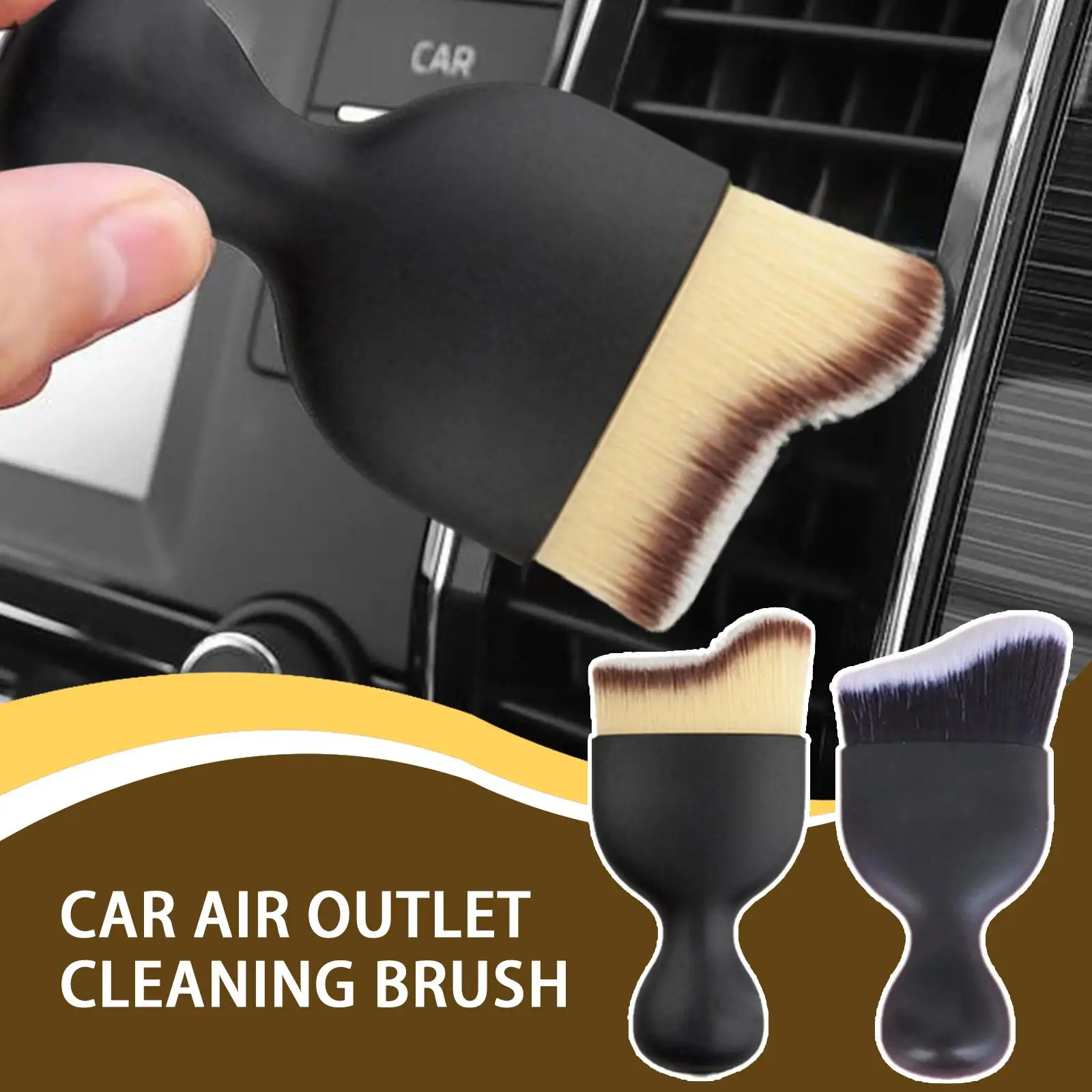 Car Interior Cleaning Soft Brush Dashboard Air Outlet Removal Maintenance Office Tools Dust Detailing Clean Home Auto A4R6