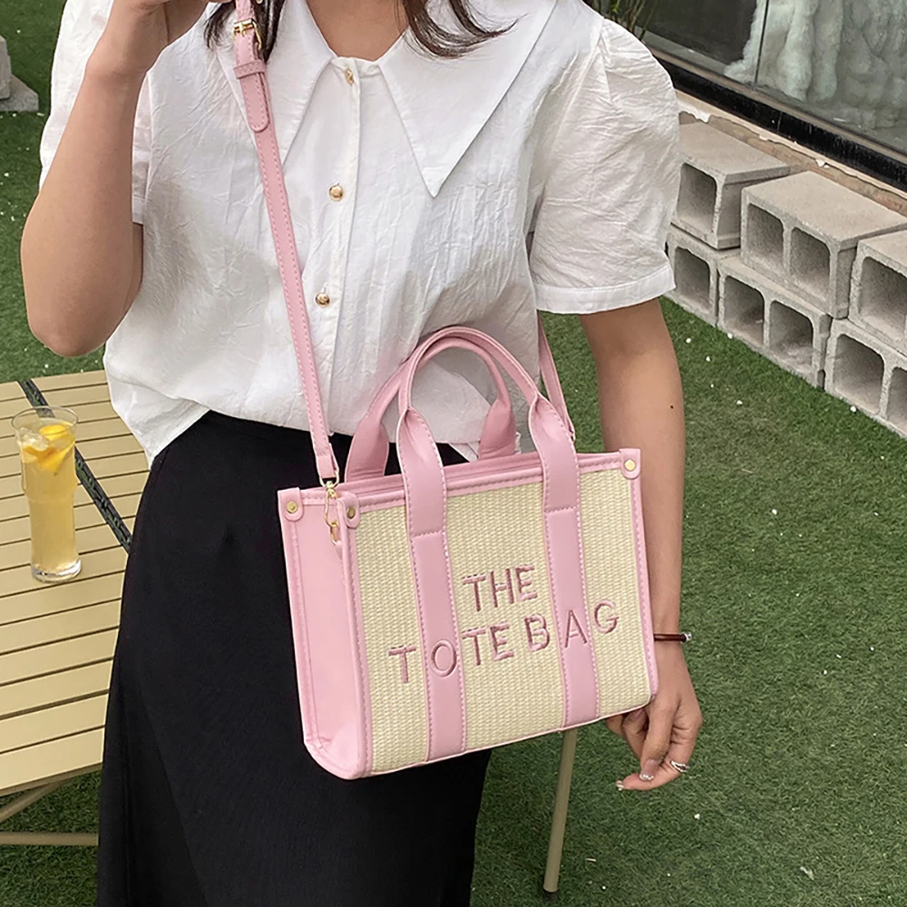 

Fashionable Summer Crossbody Bags for Women Luxury Designer Handbags Tote Bag PU Weave Shoulder Bags