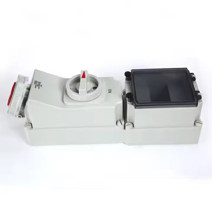 IP67/IP44 16A  32A Waterproof Industrial  DIN Install Guide Rail European Standard Mechanical Interlock Socket with Switch