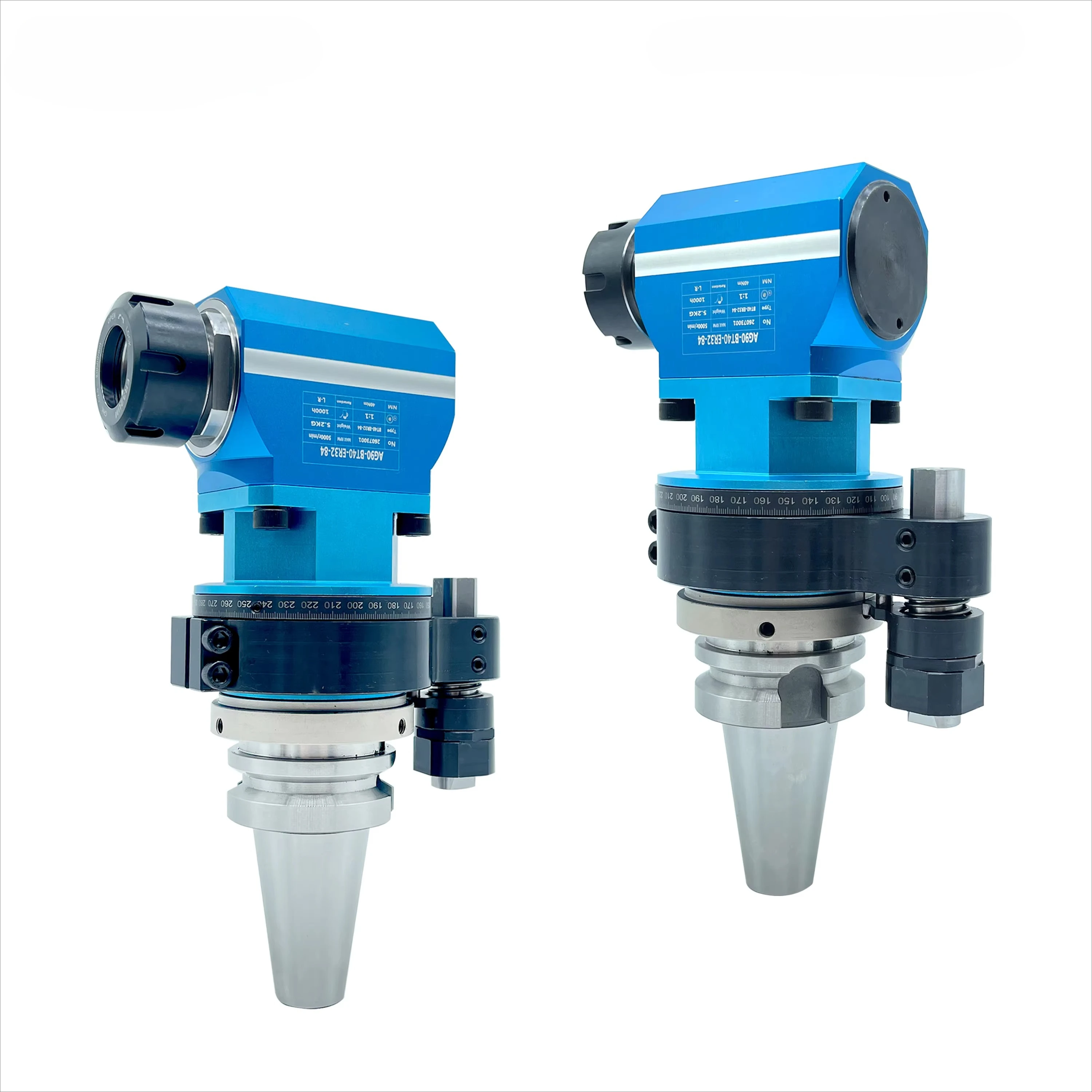 LWEIERHigh Precision Angle Head AG90-BT40-ER32-84 Right Angle Milling Head, Side Milling Head, Drilling, Tapping, Milling groove