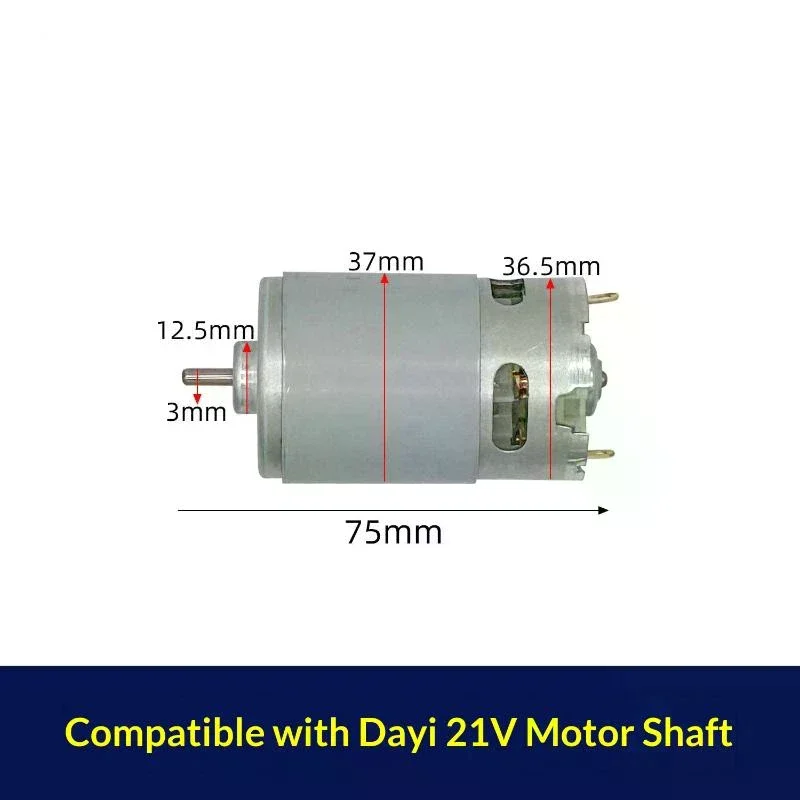1Pcs Electric Drill Machine Power Tools RS550 21V Lithium Drill DC Motor For High-speed High Torque DC Motor