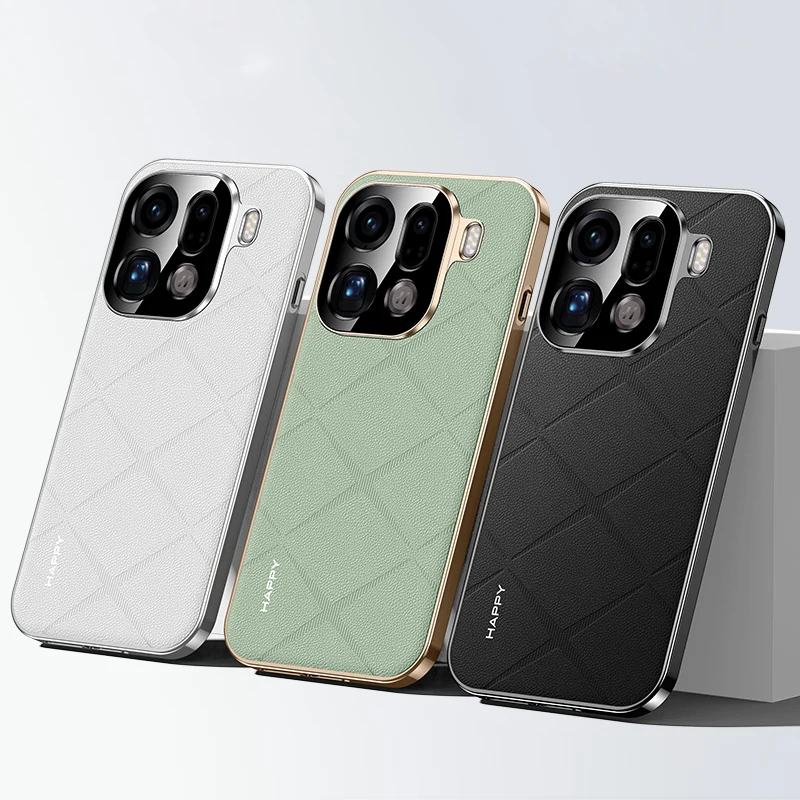 

For OPPO Find X9 X9 Pro X9 Ultra Case ELVEV Quality Hard PC + Luxury Leather Anti-fingerprint Phone Cover