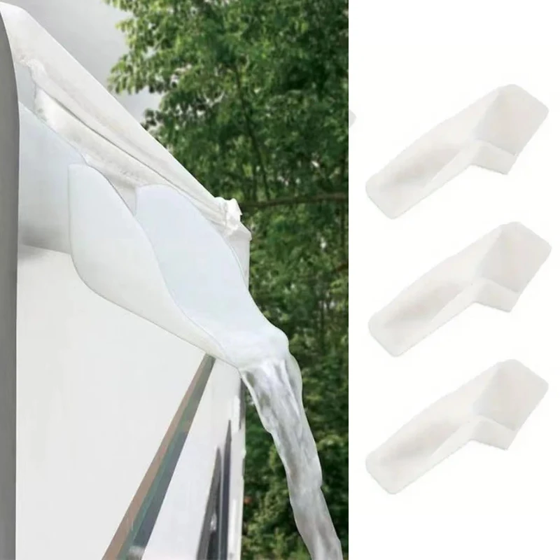 

RV Gutter Spout Extended Rain Gutter RV Trailer Hardware RV Gutter Extenders Left And Right Side For Directs Rainwater Away From