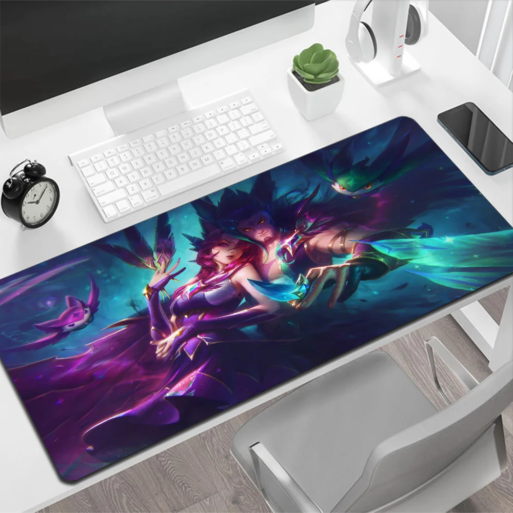 League of Legends Xayah Rakan Large Mouse Pad Gaming Mouse Pad PC Gamer Computer Mouse Mat Big Mousepad XXL Keyboard Desk Mat