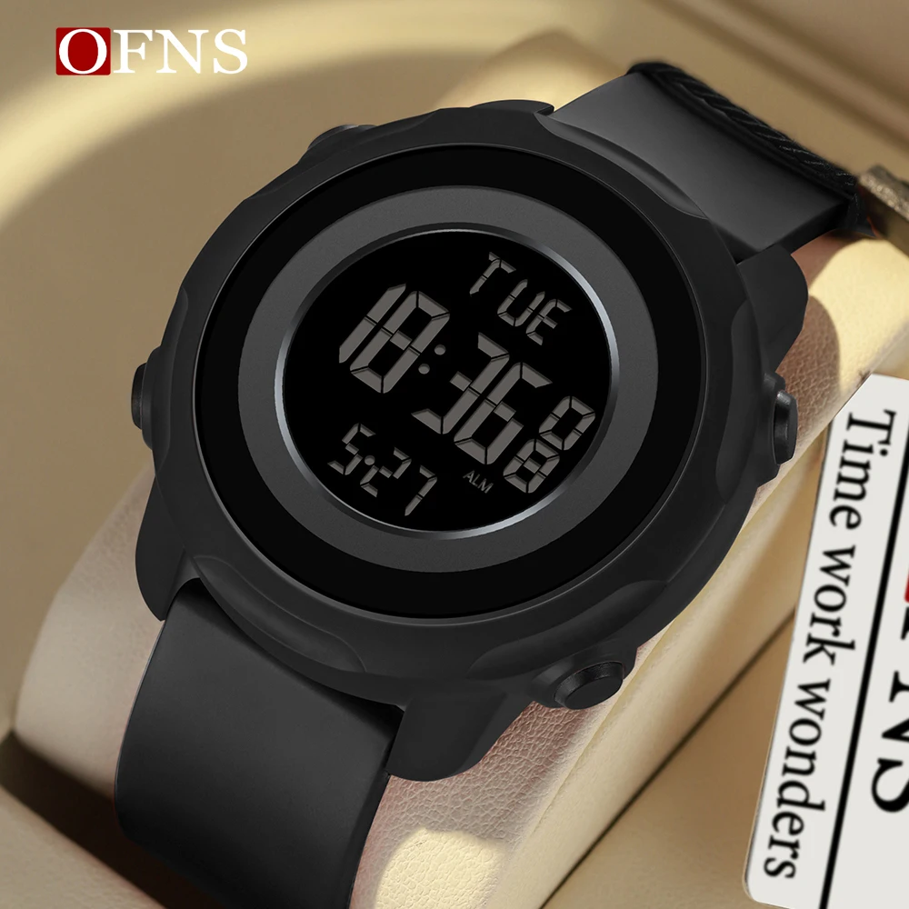 

OFNS 2024 Top Brand Luxury New 6122 Men Watches Sports Pedometer Calories 50M Waterproof LED Digital men’s Wristwatch