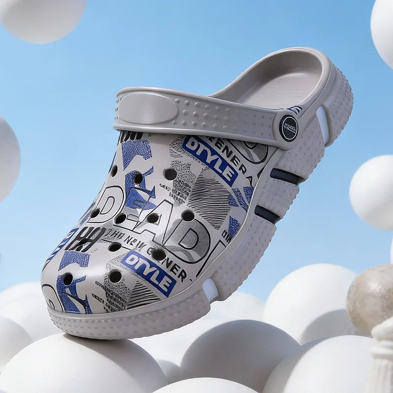 Zapatillas de verano transpirables para hombre, sandalias de playa para el hogar, pantuflas frescas con puntera cerrada, sandalias casuales de mujer de talla grande.