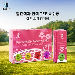 Caiton 12Pcs Colored Golf Balls Multi-Layer Distance Spin Control Durable Cover for High Swing Speed Practice Play Men Women Set