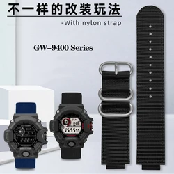 Modified Nylon Strap for Casio G-SHOCK Cat Series 3410 GW9400 GW-9400 GW-9400 DCJ Waterproof Sport Bracelet Watchband with Tools