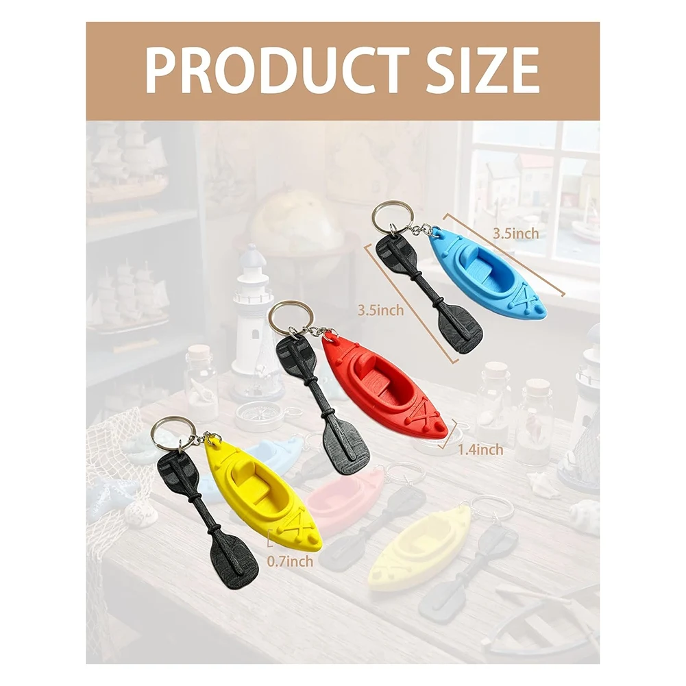 Kayak Keychain Style 3Pcs Set Paddle Shaped Swimming Kickboard Outdoor Keychain Accessories For Kayaking