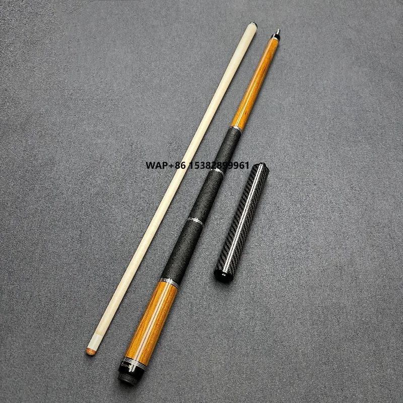 

CUE-X HQ2 High Quality Pool Cue Set Golden Sandalwood 2-Piece Billiard Cue Stick Radial Joint 12.5mm Tip Carbon Tube Shaft