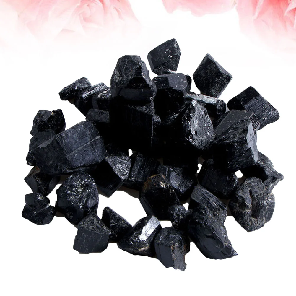 Black Tourmaline Chips 50g 2mm Crushed Tourmaline Tumbled Stone Natural Pieces