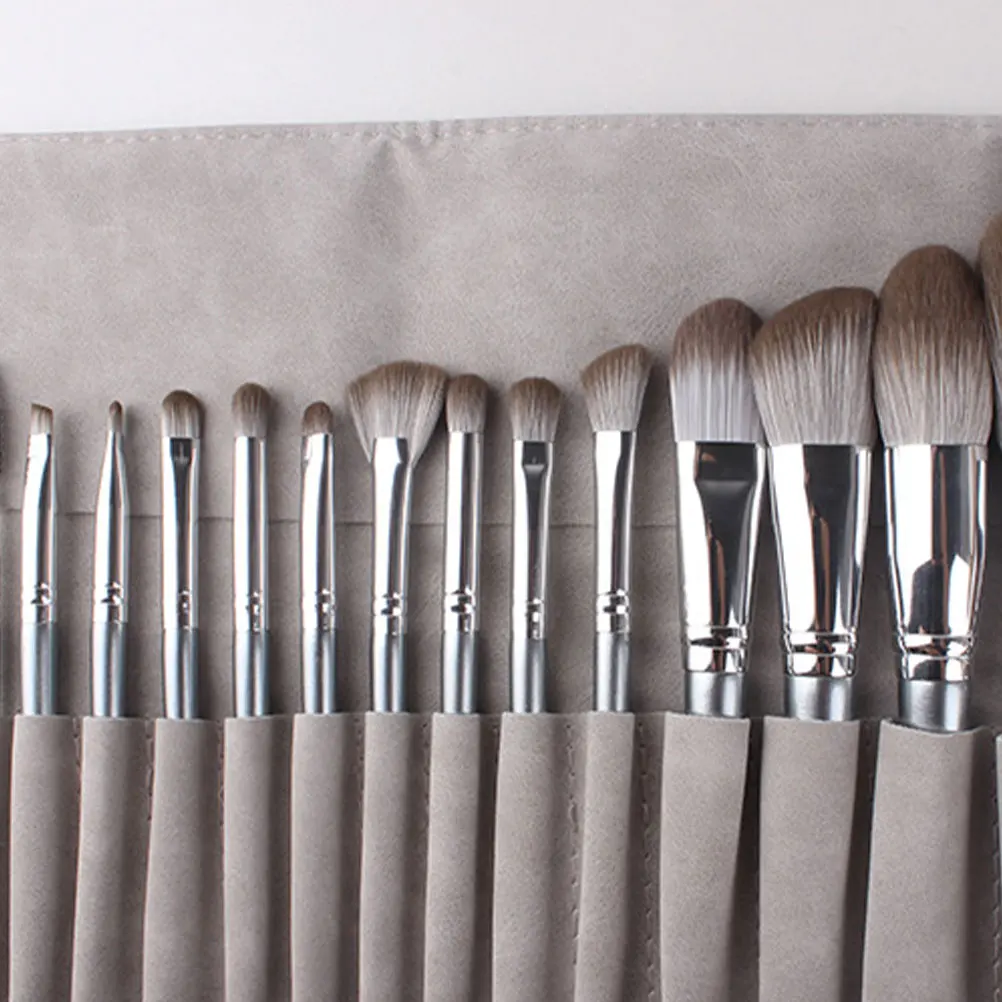 

14pcs Makeup Kit Cosmetics Tools Synthetic Fiber Professional Makeup Brush Powder Brush Smooth Handle Bag Included