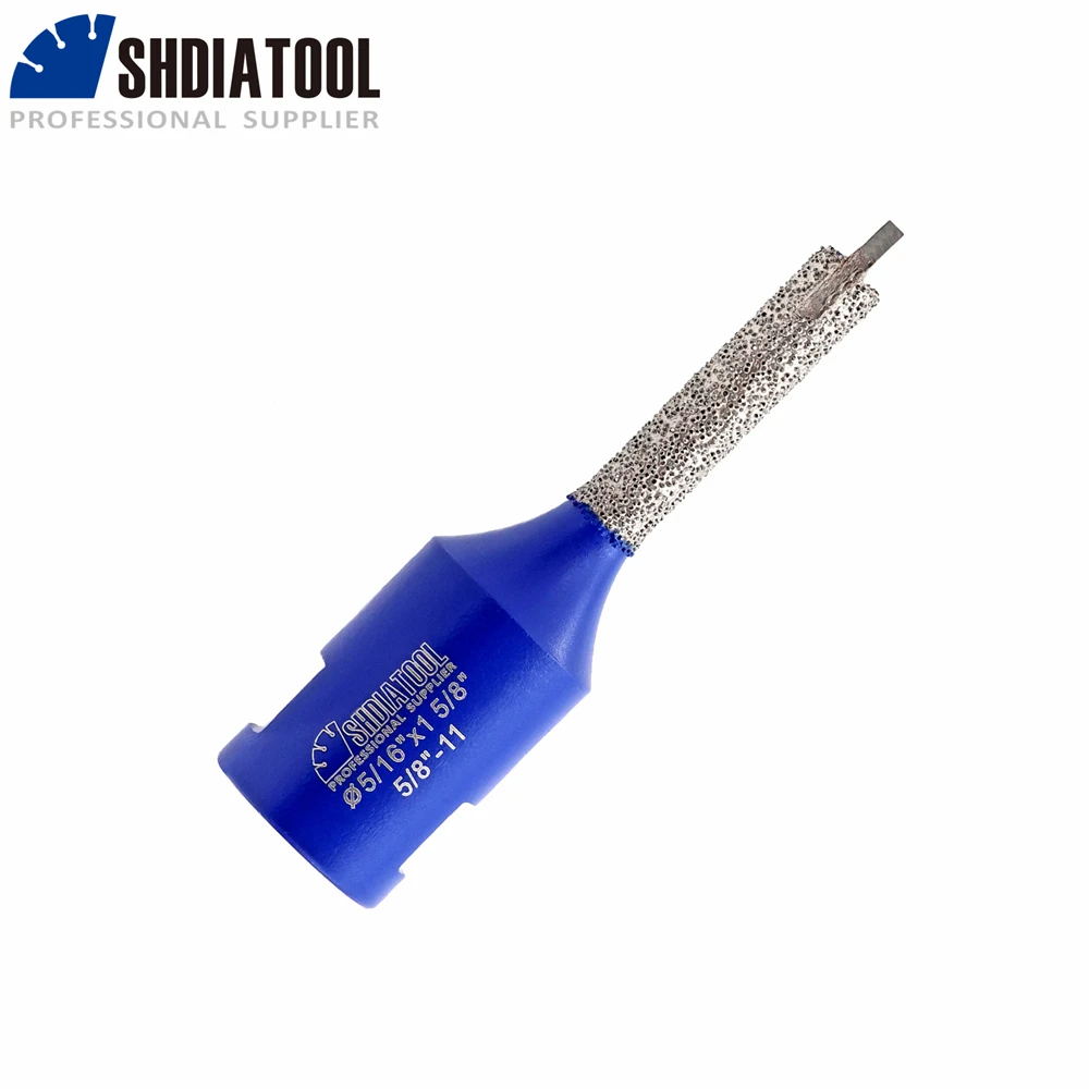 SHDIATOOL 1 szt. diamentowe bity palcowe średnica 8mm powiększ otwór Raking zaprawa frezowanie usuwanie krawędzi cegła murarska 5/8 "-11 lub gwint M14
