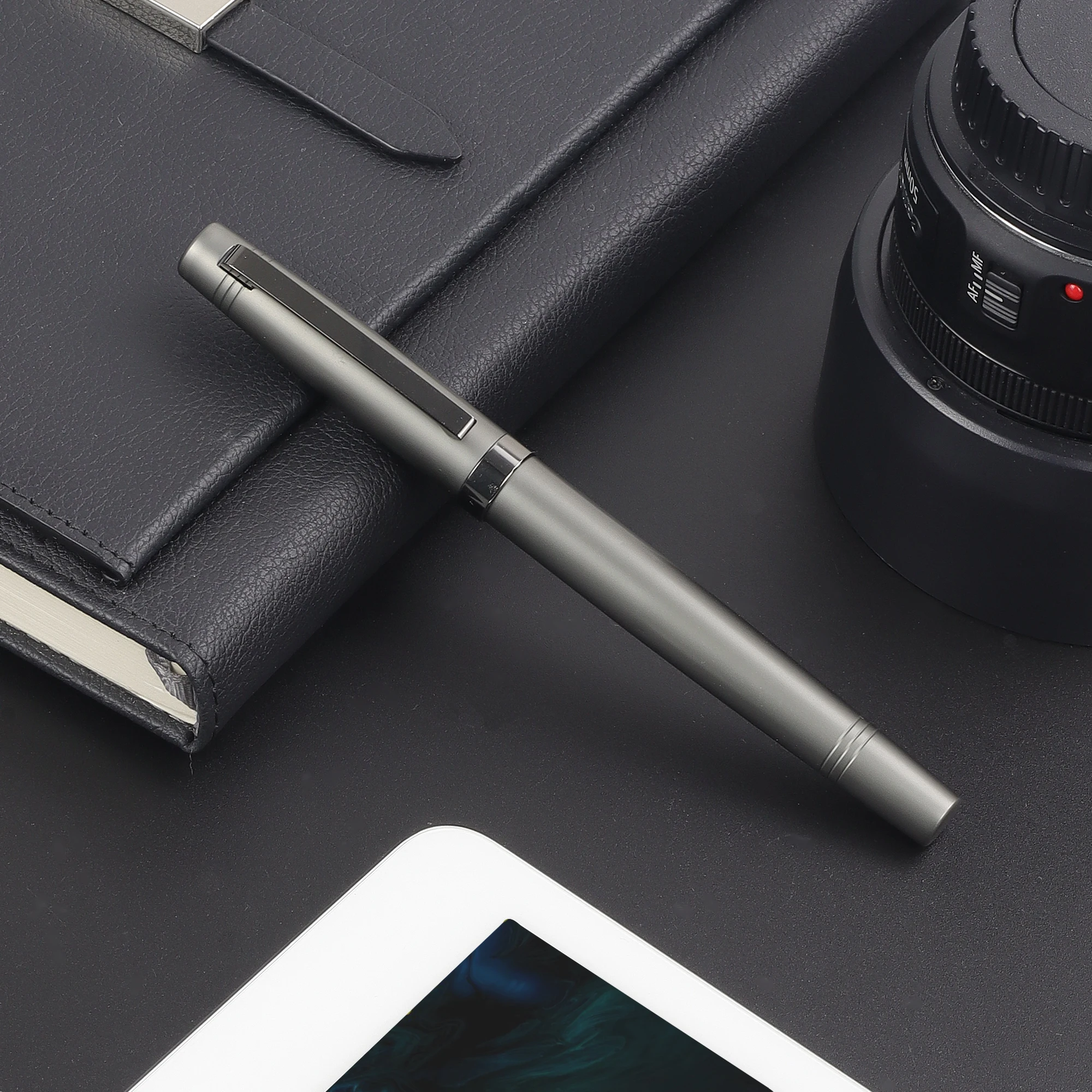 

Elegant and Sturdy Fountain Pen,Ideal for Business, Diary, Office, Mechanical Feel,Metallic Touch,Luxury Pen,Gunmetal Stylish