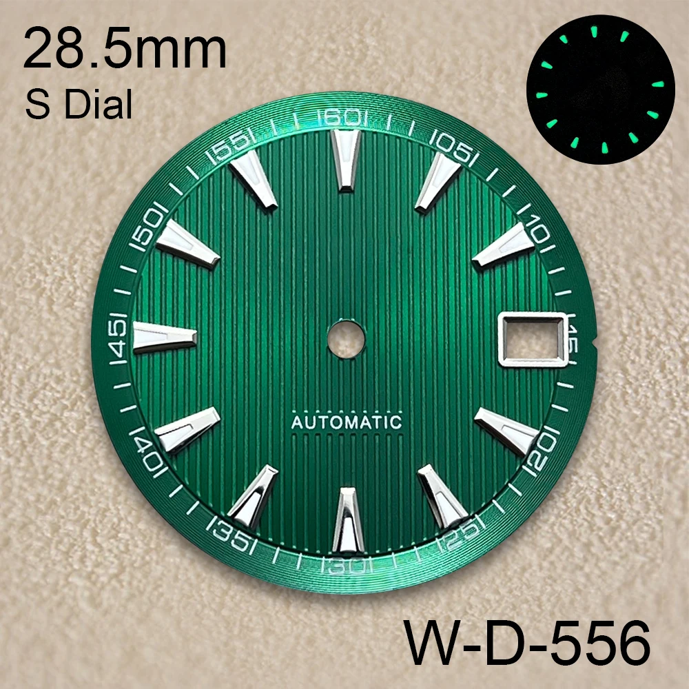 28.5 มม.S โลโก้ Dial Fit NH35/NH36 ญี่ปุ่นสีเขียว Luminous Stripe คุณภาพสูงนาฬิกาการปรับเปลี่ยนอุปกรณ์เสริม