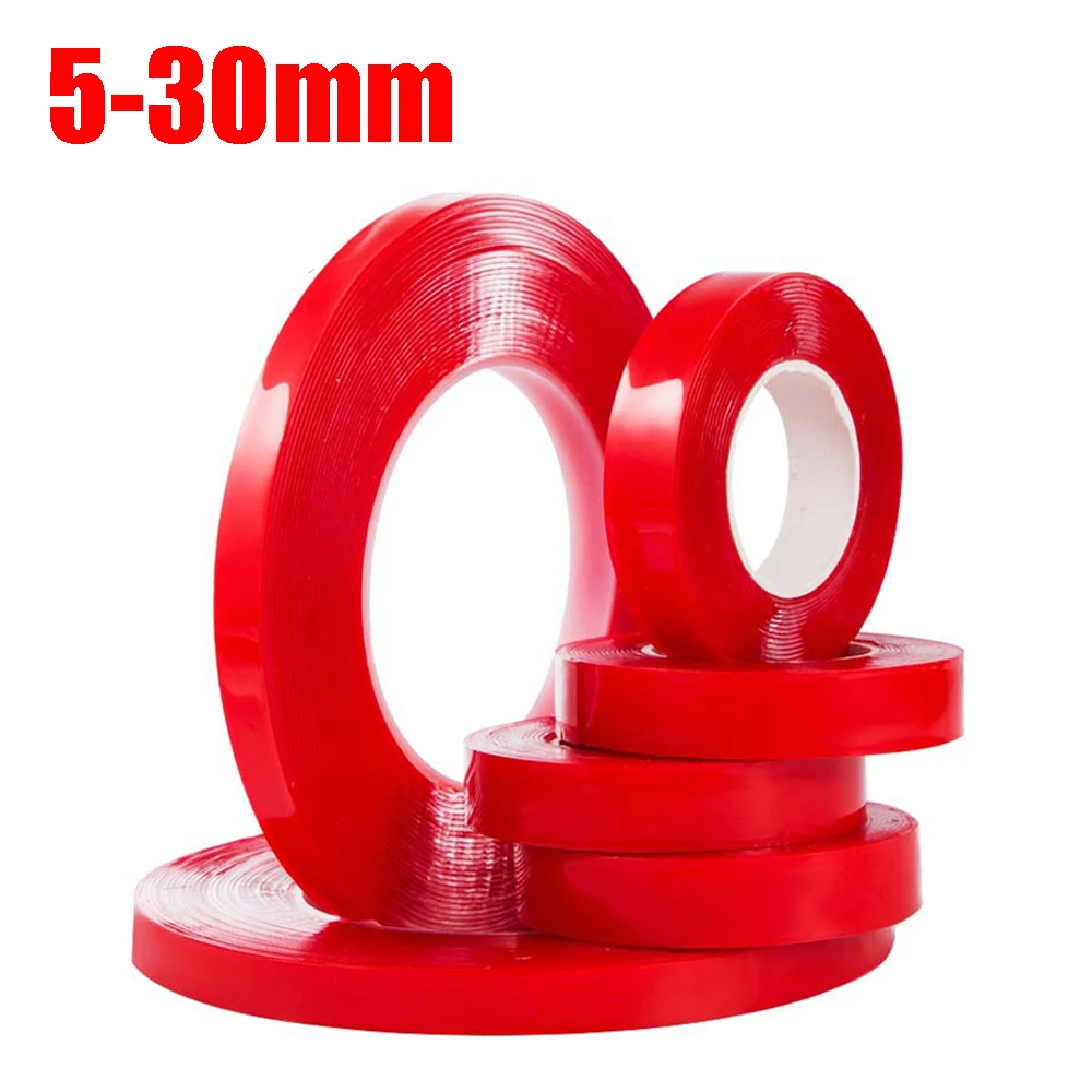 

5mm-30mm Width 10M Double Sided Heavy Duty Mounting Tape Width Removable No Residue Strong Adhesive Tape for Carpet Fix Wall