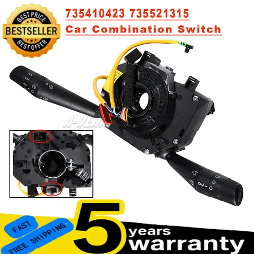 Imagen 1 del producto 735410423 Para Fiat Grande Punto Evo 199 Nuevo 1 Pieza Interruptor Combinado de Columna de Dirección 12 Pines 735521315 7355213150 Accesorios para Coche