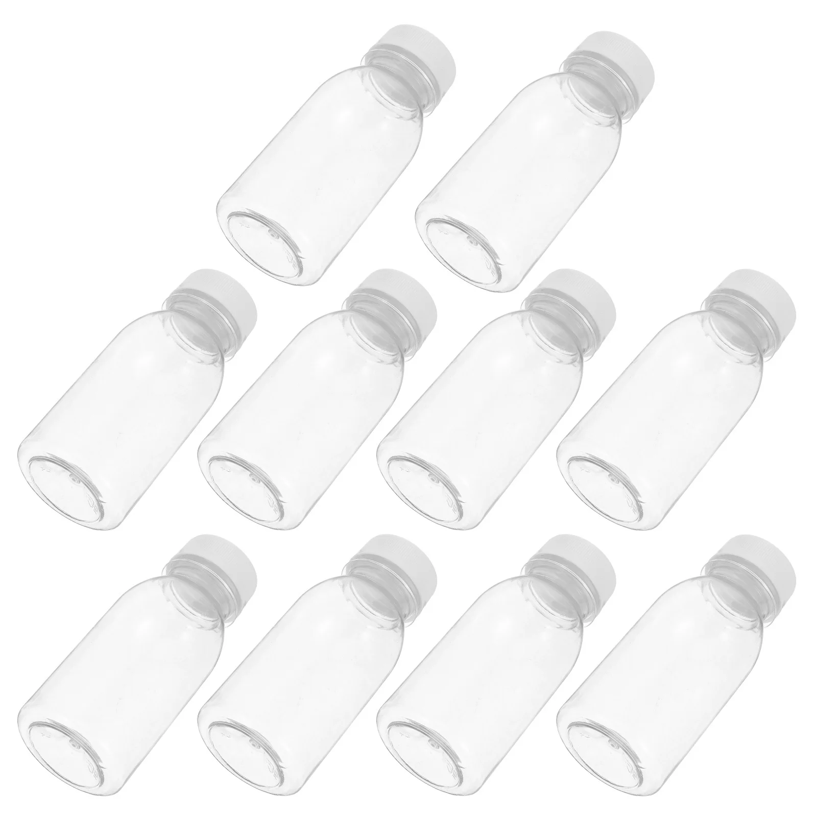 

10Pcs Clear Plastic Mini Beverage Bottles 200ml Transparent Design for Night Markets Milk Tea Shops Reusable Safe