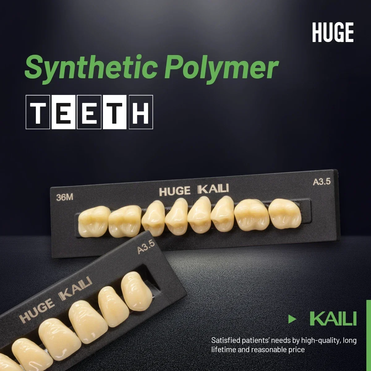 4 Sets/box Dental Resin Teeth Preformed Dentures Full Mouth False Tooth Dentistry Material 2 Layers T2-T10 S6/8 Styel A2/3 Color