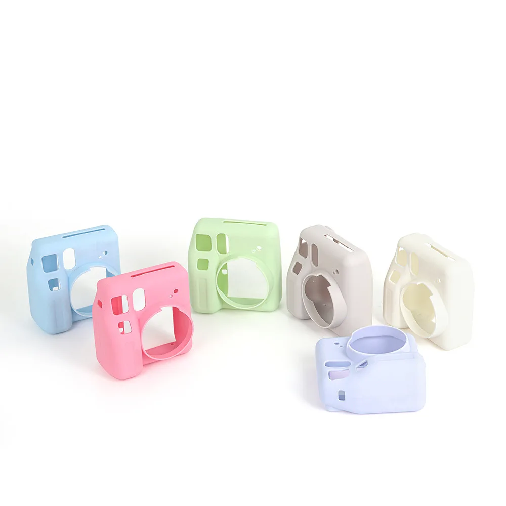 

Silicone Shell Soft Drop Protection Case for instax mini SE Camera Solid Color Cover