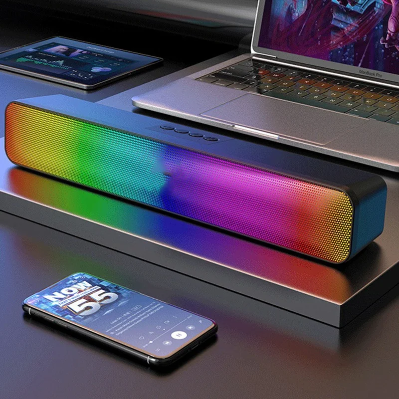 RGB Bluetooth Speaker Colorful Marquee Suitable For Mobile Phones Computers Tablet Bluetooth Devices