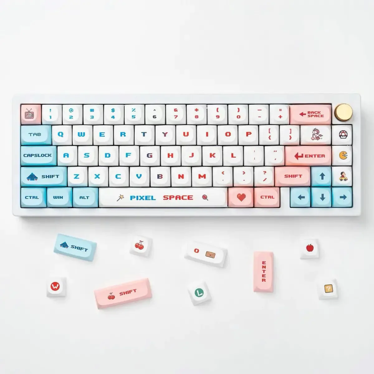 Pixel Keycap MA XDA Sublimazione PBT Tastiera meccanica Ragazze carine 68/75/96/98/100