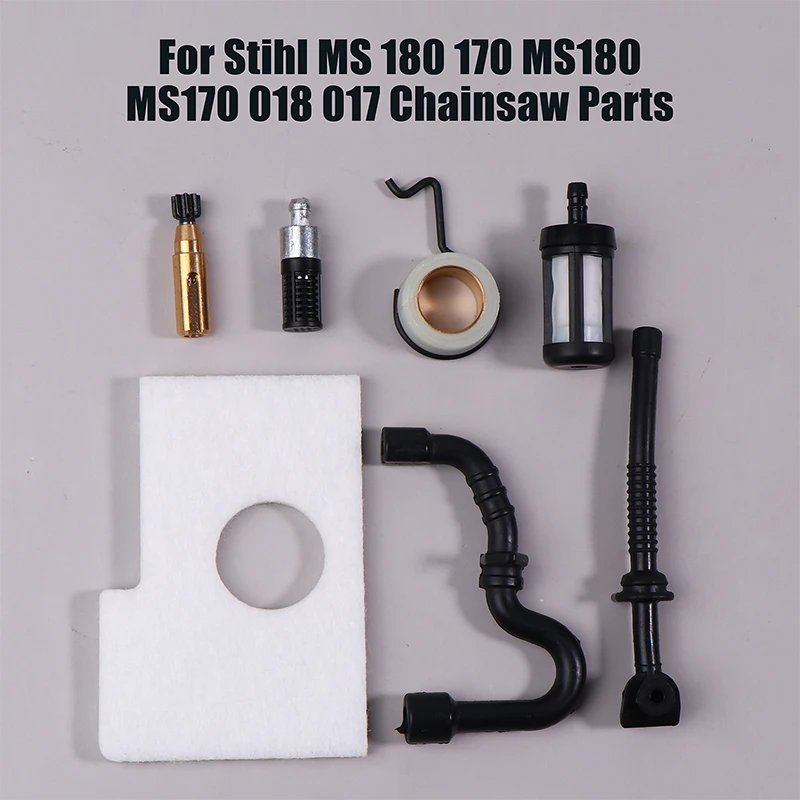 

1 комплект масляного насоса, червячная передача, комплект шлангов для топливного масляного фильтра для MS180 MS170, детали бензопилы 11236407102