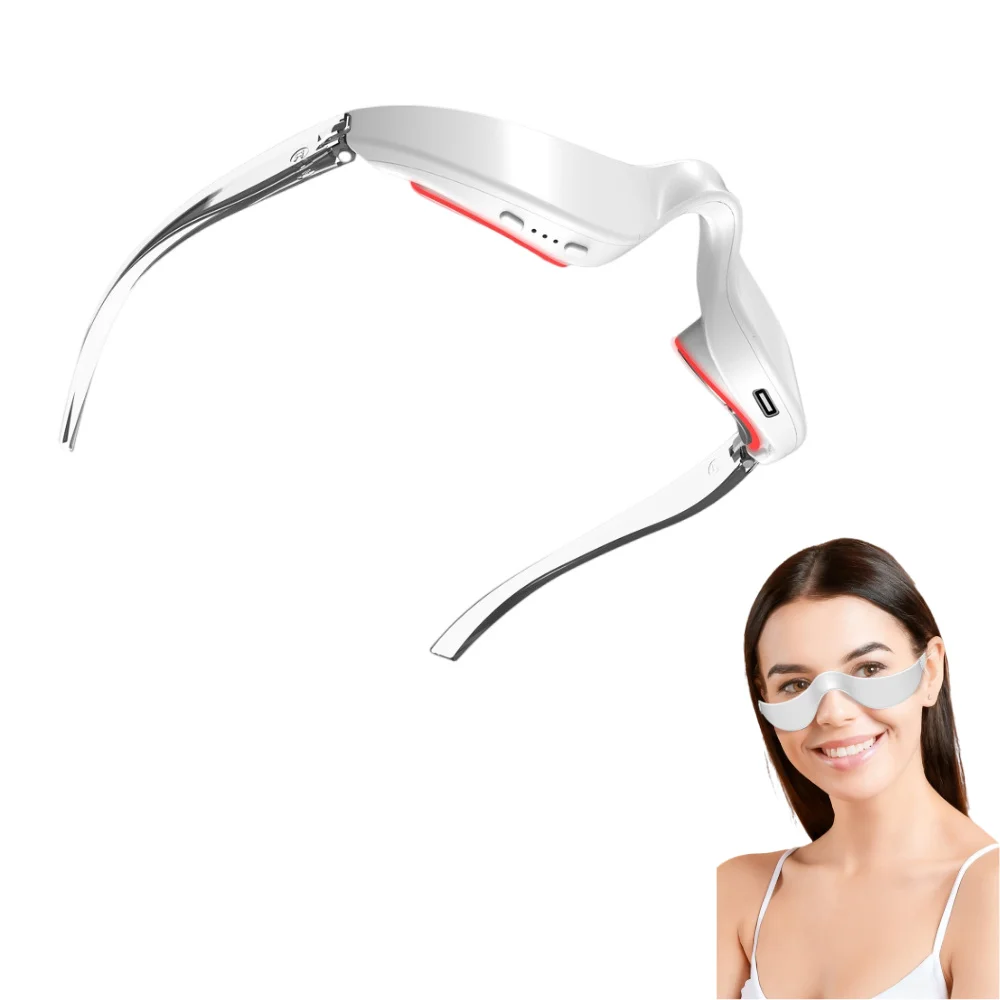 Red Light EMS Eye Massager Electric Vibration Under Eyes Massage Removal Eye Wrinkles Eye Fatigue Relief Beauty Device
