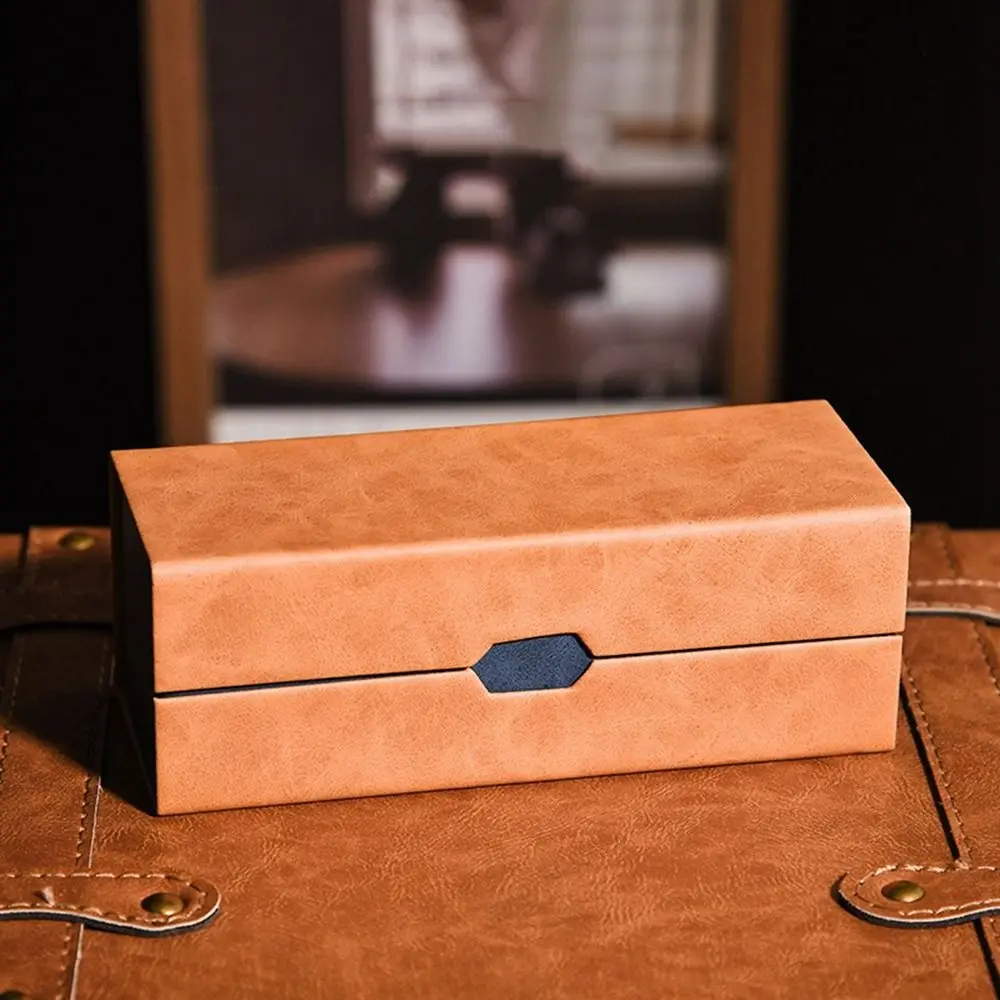 

PU Leather Double Layer PU Glasses Box Two Pairs of Glasses Case Eyeglasses Case Sunglasses Storage Box Large Capacity