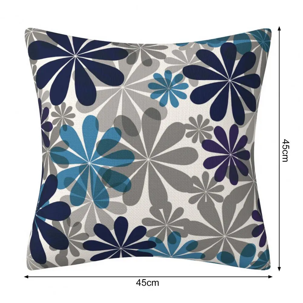 

Pillowcase with Hidden Zipper Durable Pillowcase Flower Pattern Pillow Modern Square Cushion Covers for Home Decor Sofa Bedroom