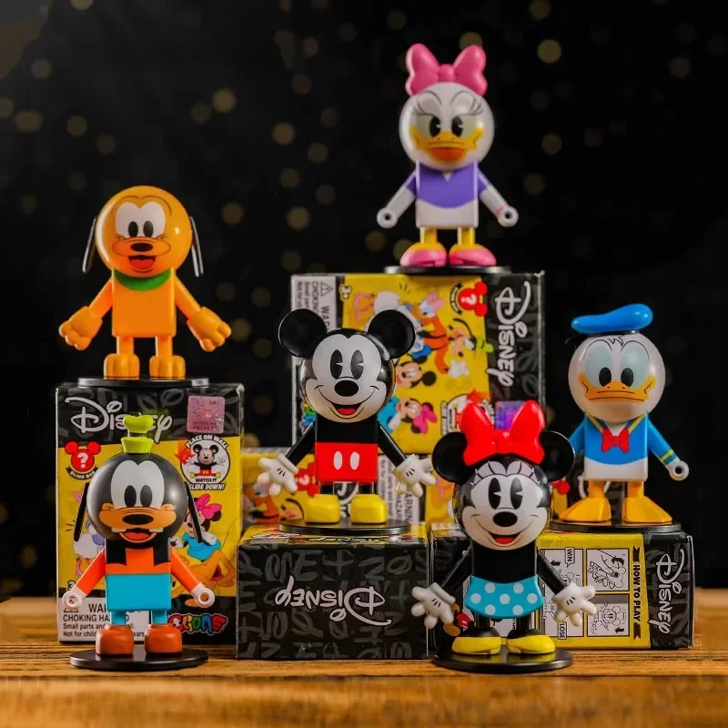 Disney-Figurines d'action Donald Duck, Toy Dolls, Toy Toy, Tore Mouse, Minnie Mouse, Goofy Can Crawl Down Model, Ornements créatifs, Cadeau