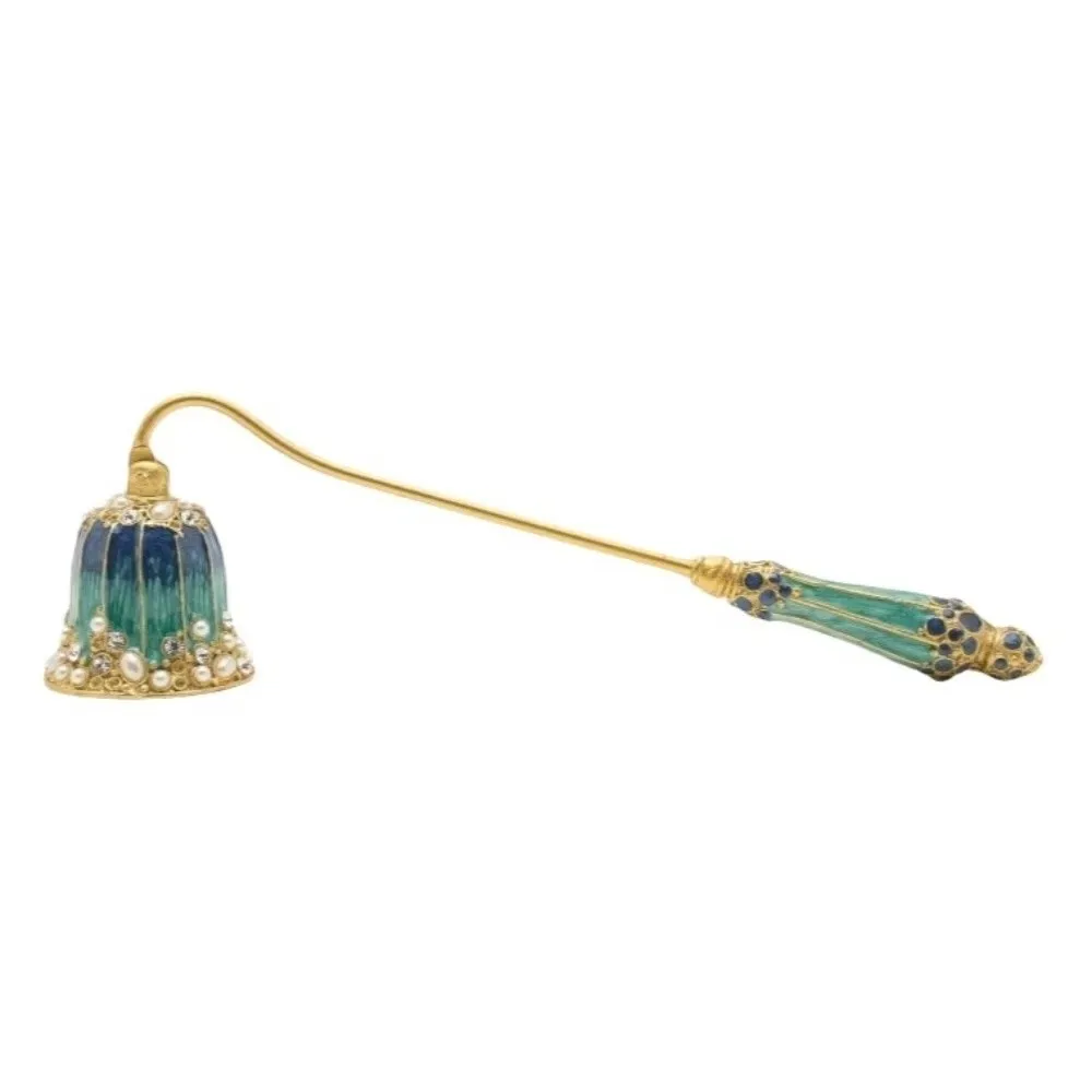 Long Handle Candle Snuffer Vintage Style Exquisite Design Decorative Candle Extinguisher Metal Flower Candle Snuffer