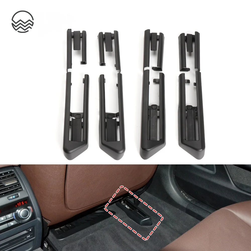 

F10 Black ABS Car Seat Rail Trim Cover Sliding Track Bonnet For BMW GT F07 F02 5 7 Series Front Rear Left Right