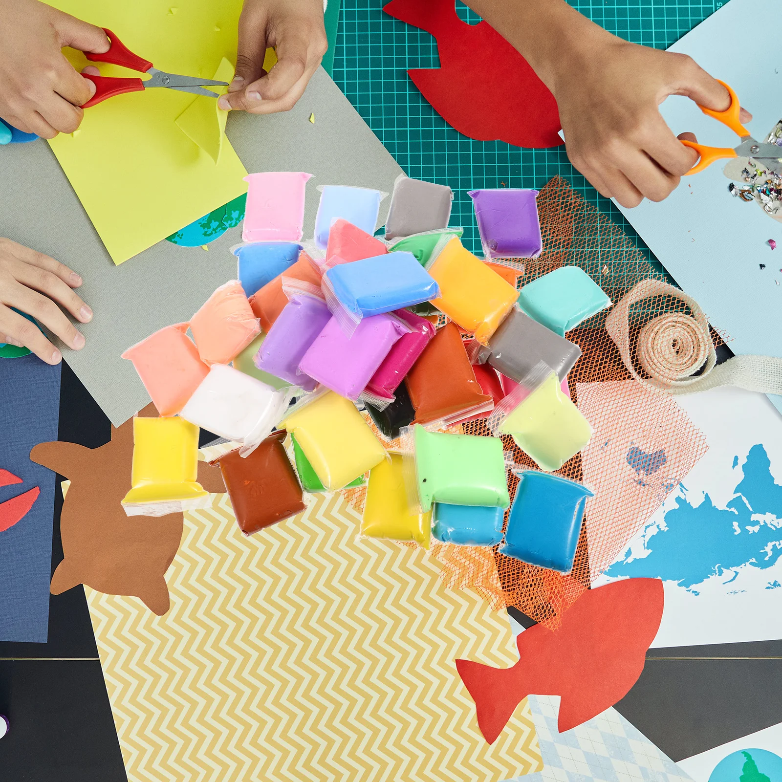 1 conjunto 1 conjunto adolescente diy artesanato kit colorido polímero ar seco modelagem argila para adultos crianças artesanato escultura ferramentas argila leve