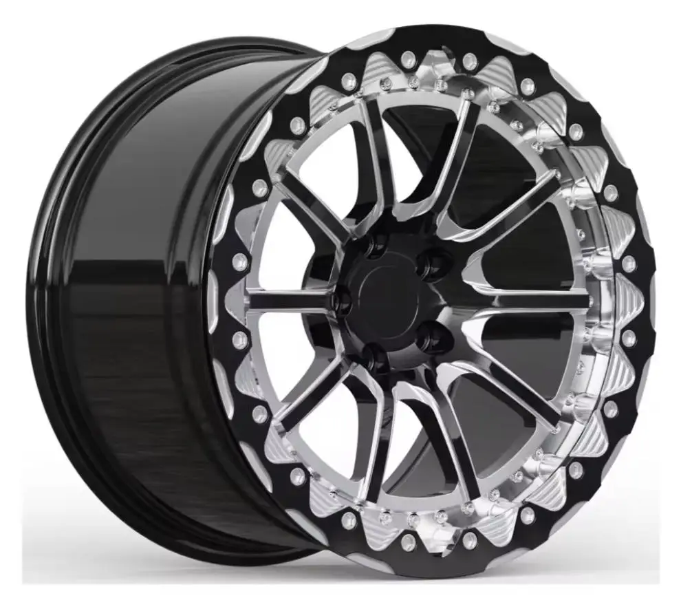 JXRD 15X9 15X10 2-piece Forged Beadlock Wheels 5X112 5x120 17 18 Inch Wheels For Corvette M3 E46 E90 F80 G80 M4 Gt3 Gt Dtm M5 V8