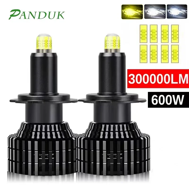 

PANDUK H7 360 H7 LED 420000LM H11 H4 Car Headlight Bulb HB3 HB4 H1 Hir2 9012 9005 9006 LED Projector Auto Fog Light 6000K 4300K