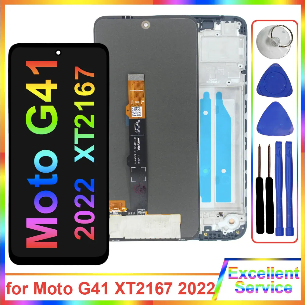 

New AMOLED LCD for Motorola Moto G41 2022 XT2167 LCD Display Touch Screen Assembly for Moto G41 XT2167-1 Display Replacement