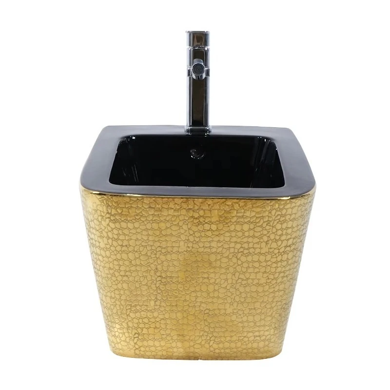 세라믹 금도금 비데 욕실 벽걸이형 비데 블랙 골드 럭셔리 컬러